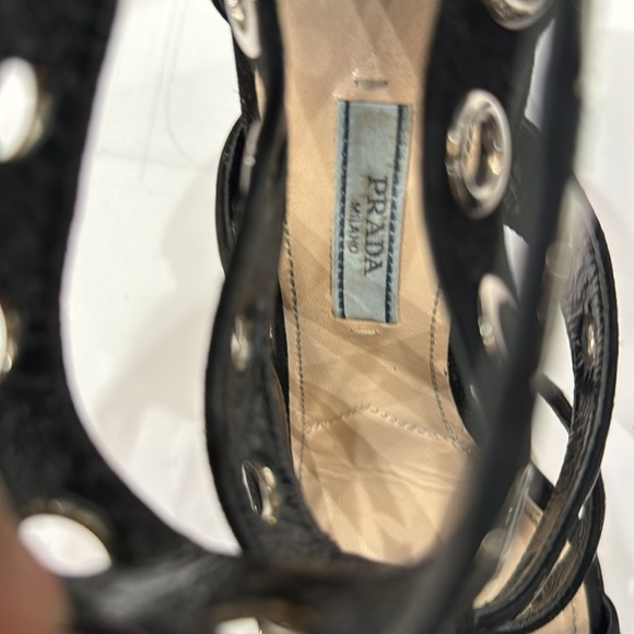 Prada Sz-36 Black suede gladiator sandals. Box included - Picture 10 of 12